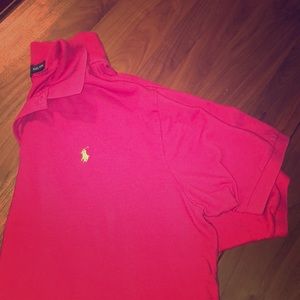 Polo shirt Pink with green Horse